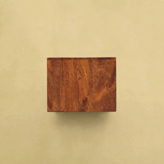 Lunar 2 Drawer Chestnut Wall Mounted Media Unit