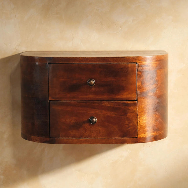Lunar 2 Drawer Floating Bedside