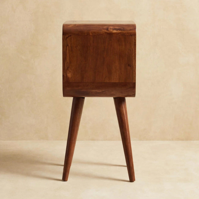 Mini Chestnut Curve Open Bedside