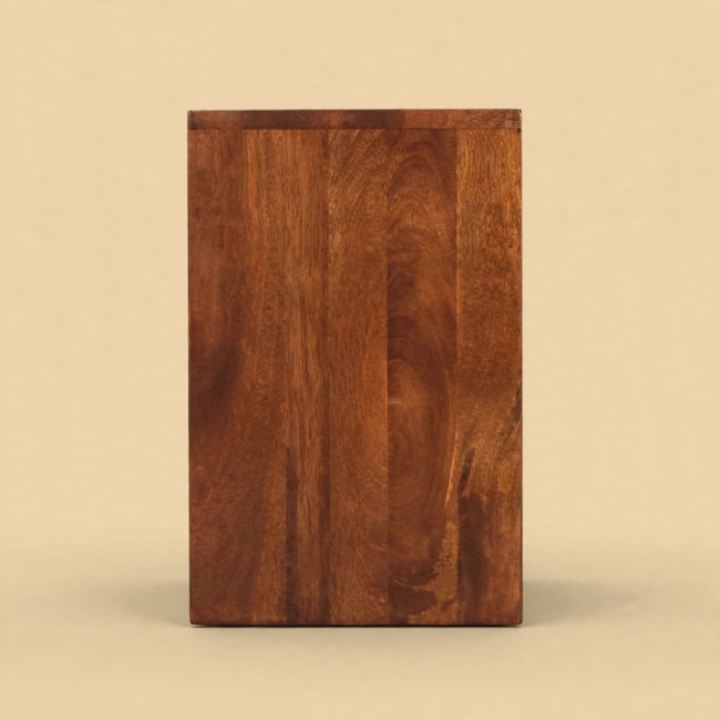 Newton Mini Chestnut Nightstand with a drawer and open shelf