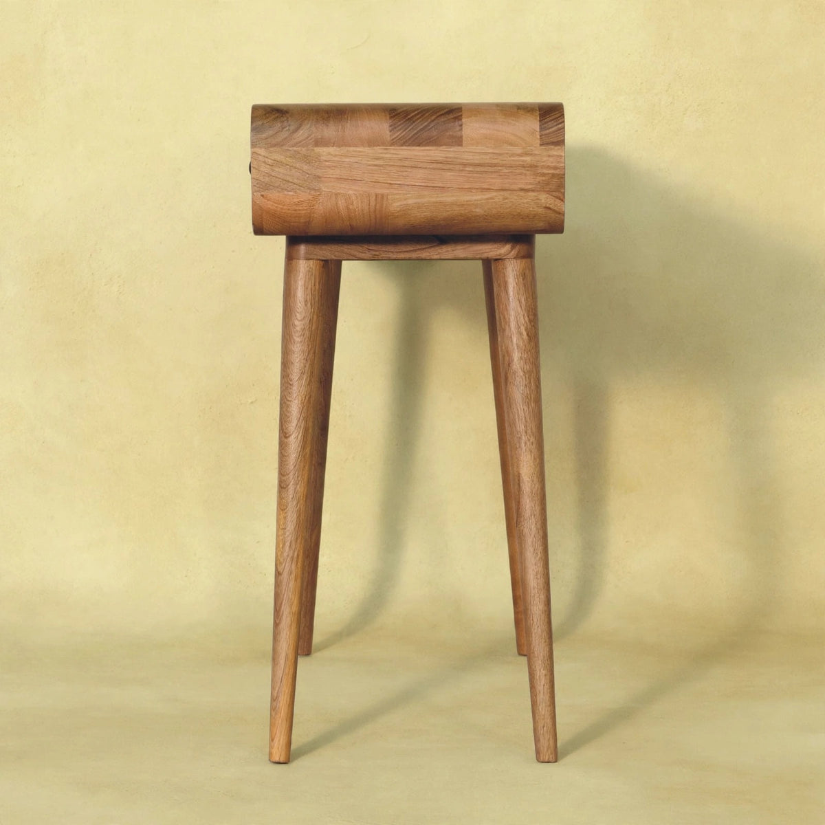 Oak-ish Curved Hallway Table