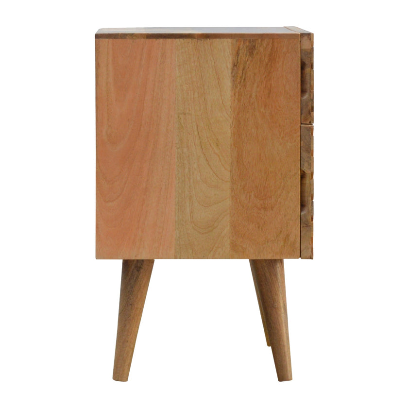 Lille 2 Drawer Oak-ish Bedside
