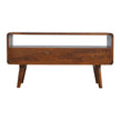 Curved Chestnut Media Unit