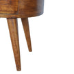 Chestnut Rounded Bedside Table