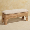 Rattan Harmony bench used as entryway seating