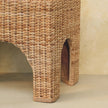 Rattan Harmony bench in a bright home interior with natural textures