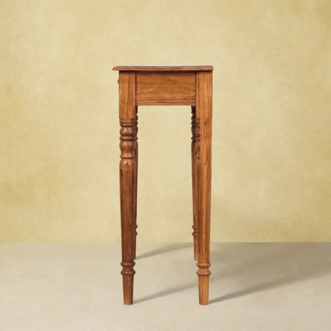 Three Drawer Console with Turned Legs