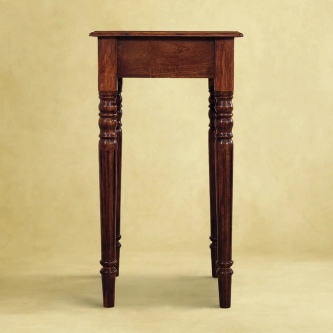 Turned Legs 1 Drawer Chestnut Console