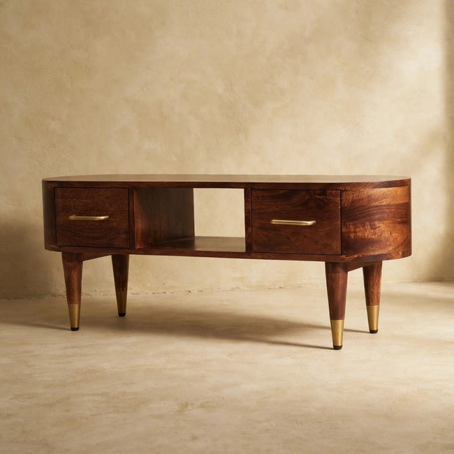 Valenza Curved Media Console