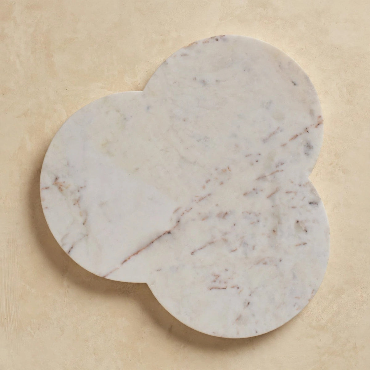 Verona marble coffee table seen from above in a styled living room